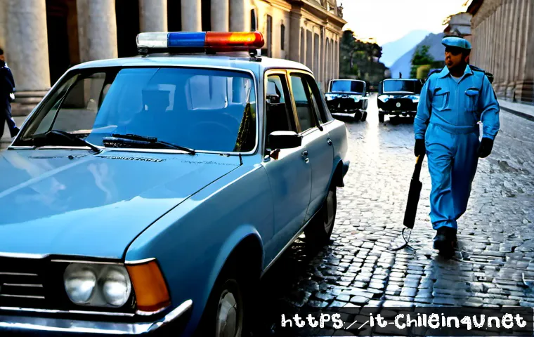 Home 11 칠레에서 가장 유명한 범죄 사건 - Photorealistic Chilean criminal investigation scene outside a grand historic courthouse in Santiago ...